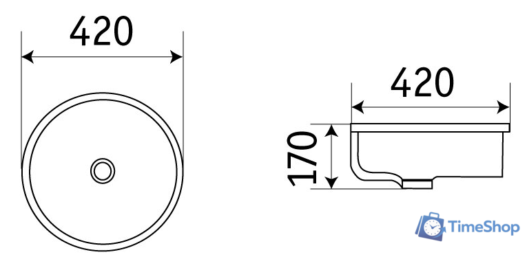 Умывальник CeramaLux 540P - Изображение №2 — Интернет-магазин Time-Shop