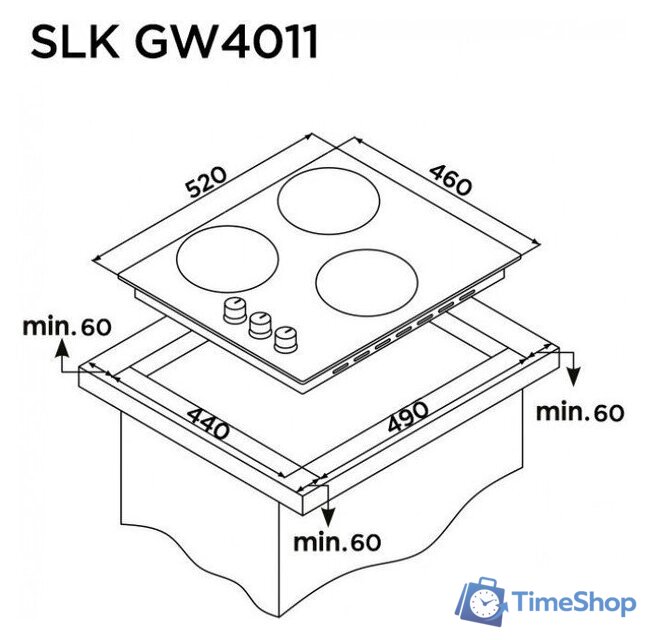 Варочная панель Schaub Lorenz SLK GW4011 - Изображение №5 — Интернет-магазин Time-Shop
