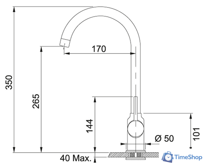 Смеситель Franke Pola (хром) [115.0298.097] - Изображение №2 — Интернет-магазин Time-Shop