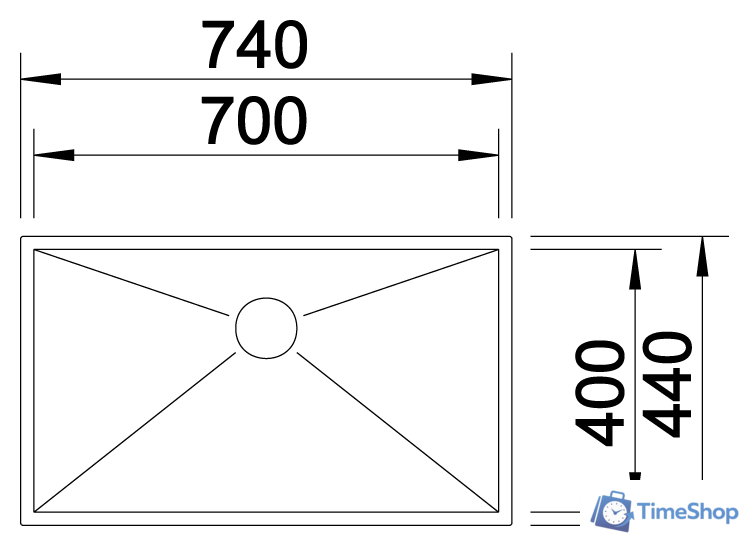 Кухонная мойка Blanco Zerox 700-IF 521592 - Изображение №2 — Интернет-магазин Time-Shop