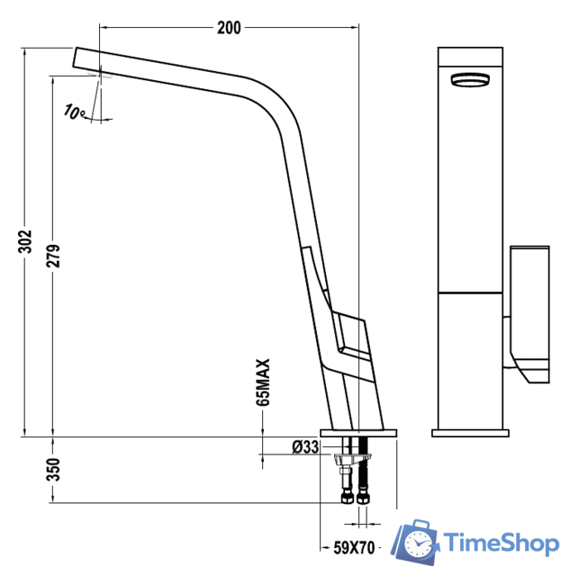 Смеситель TEKA Icon IC 915 Black (33.915.02.0N) - Изображение №2 — Интернет-магазин Time-Shop
