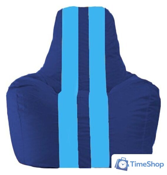 Кресло-мешок Flagman Спортинг С1.1-129 (синий/голубой) - Изображение №1 — Интернет-магазин Time-Shop