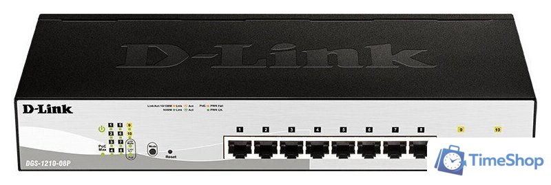 Настраиваемый коммутатор D-Link DGS-1210-08P/G3A - Изображение №1 — Интернет-магазин Time-Shop
