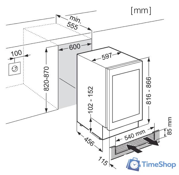 Винный шкаф Liebherr UWTgb 1682 1682-21001 - Изображение №4 — Интернет-магазин Time-Shop