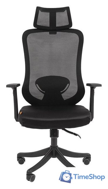 Офисное кресло CHAIRMAN CH563 (черный пластик/черный) - Изображение №2 — Интернет-магазин Time-Shop