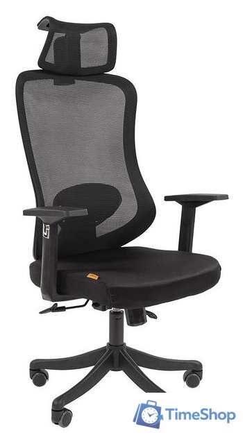 Офисное кресло CHAIRMAN CH563 (черный пластик/черный) - Изображение №1 — Интернет-магазин Time-Shop