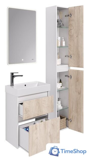  Dreja Шкаф-пенал Slim 30 99.0504 (белый глянцевый/дуб кантри) - Изображение №8 — Интернет-магазин Time-Shop