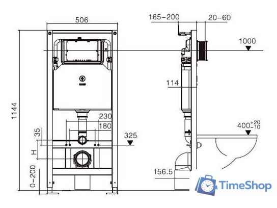 Инсталляция для раковины WeltWasser Amberg 506 - Изображение №4 — Интернет-магазин Time-Shop