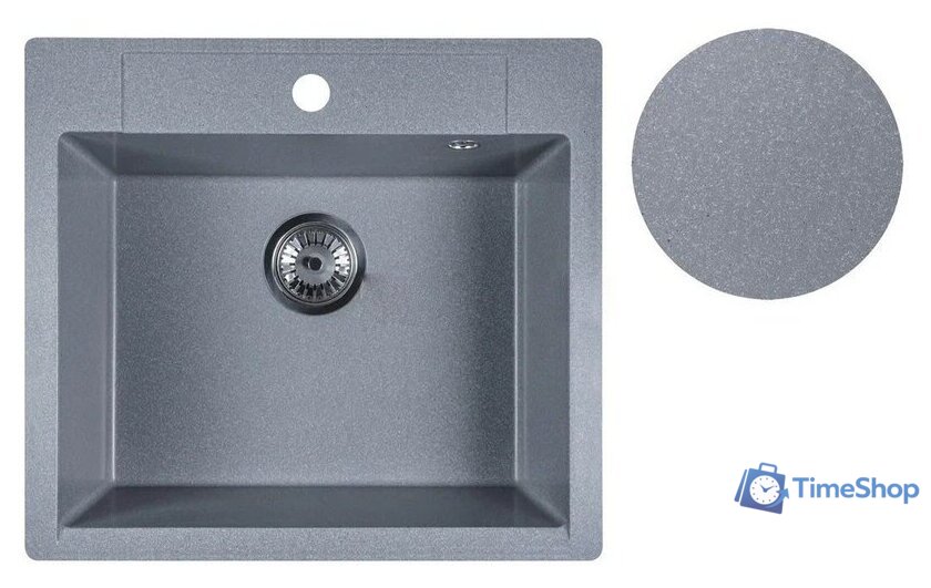 Кухонная мойка Marblan Cubi (серебристый, с сифоном) - Изображение №3 — Интернет-магазин Time-Shop