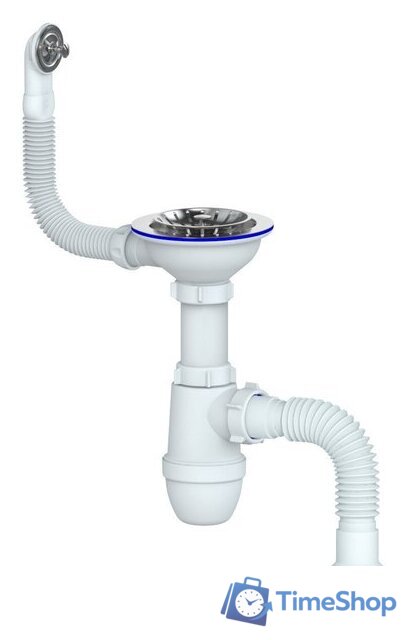 Кухонная мойка Marblan Cubi (серебристый, с сифоном) - Изображение №4 — Интернет-магазин Time-Shop