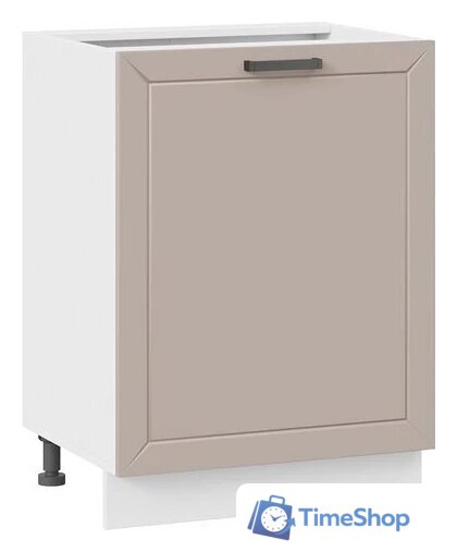 Шкаф напольный Трия Лорас 1Н6 с одной дверью (белый/холст латте) - Изображение №1 — Интернет-магазин Time-Shop