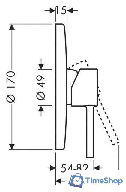 Смеситель Axor Starck 10616000 (хром) - Изображение №2 — Интернет-магазин Time-Shop