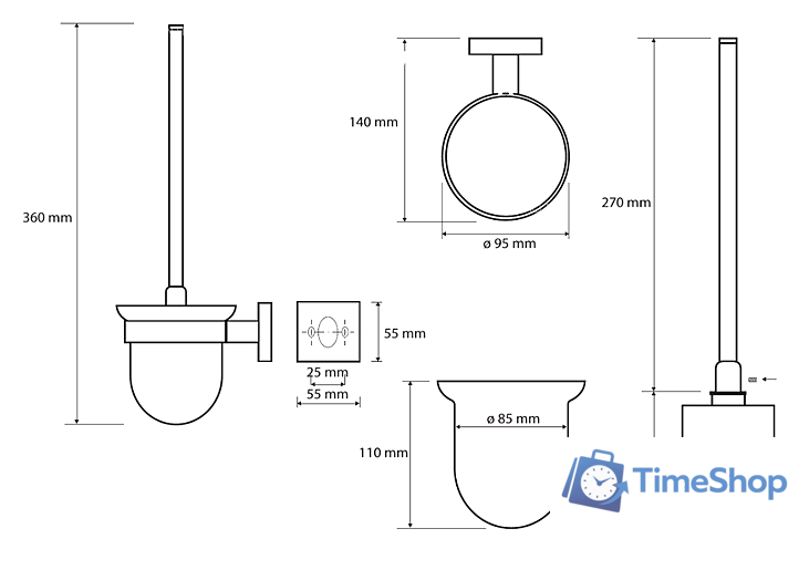 Ершик для унитаза Bemeta Beta 132113017 - Изображение №2 — Интернет-магазин Time-Shop