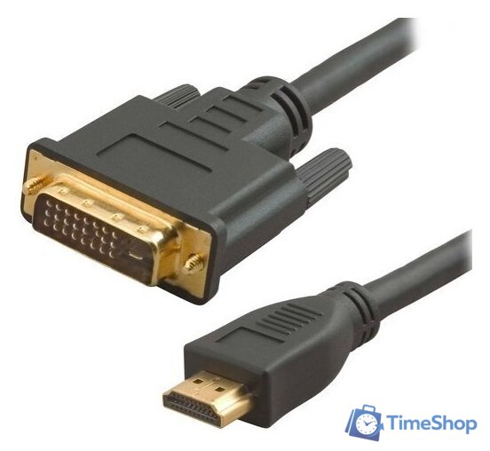 Кабель 5bites DVI - HDMI APC-080-020 (2 м, черный) - Изображение №1 — Интернет-магазин Time-Shop