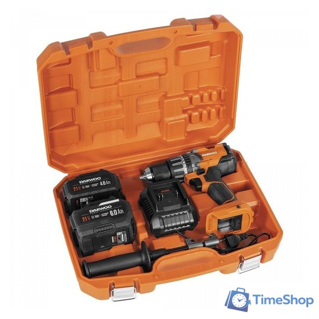 Ударная дрель-шуруповерт Daewoo Power DAA 2161Li (с 2-мя АКБ, кейс) - Изображение №10 — Интернет-магазин Time-Shop