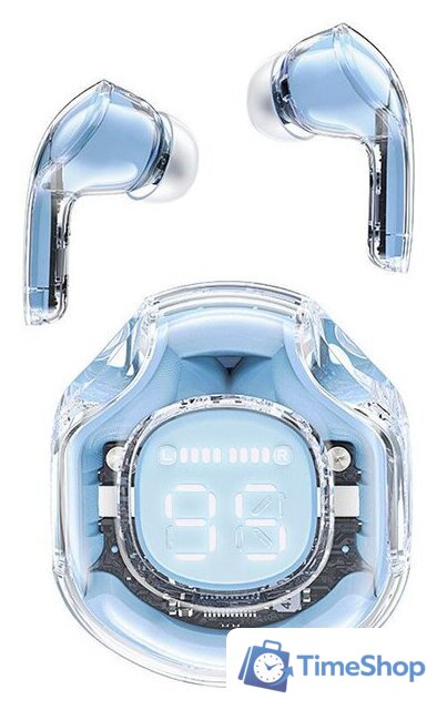 Наушники AceFast T8 Crystal (голубой) - Изображение №1 — Интернет-магазин Time-Shop