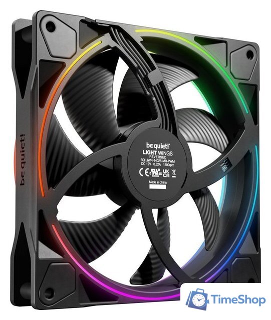 Вентилятор для корпуса be quiet! Light Wings 140mm PWM Reverse Black BL134 - Изображение №3 — Интернет-магазин Time-Shop