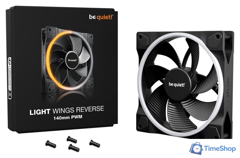 Вентилятор для корпуса be quiet! Light Wings 140mm PWM Reverse Black BL134 - Изображение №4 — Интернет-магазин Time-Shop