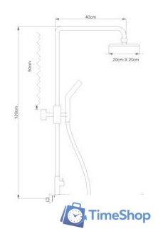 Душевая система  Gerhans K19010 - Изображение №2 — Интернет-магазин Time-Shop