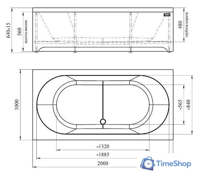 Ванна Radomir Вальс 200x100 1-01-0-0-1-195 - Изображение №7 — Интернет-магазин Time-Shop