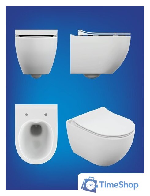 Унитаз подвесной Cersanit Brasko Smart Clean On DPL EO Slim LP 64824 - Изображение №6 — Интернет-магазин Time-Shop