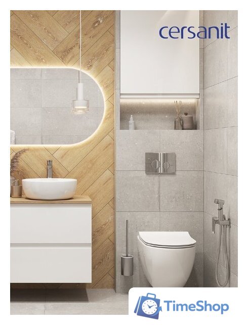 Унитаз подвесной Cersanit Brasko Smart Clean On DPL EO Slim LP 64824 - Изображение №3 — Интернет-магазин Time-Shop