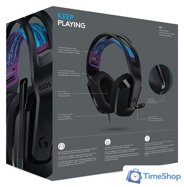 Наушники Logitech G335 (черный) - Изображение №5 — Интернет-магазин Time-Shop