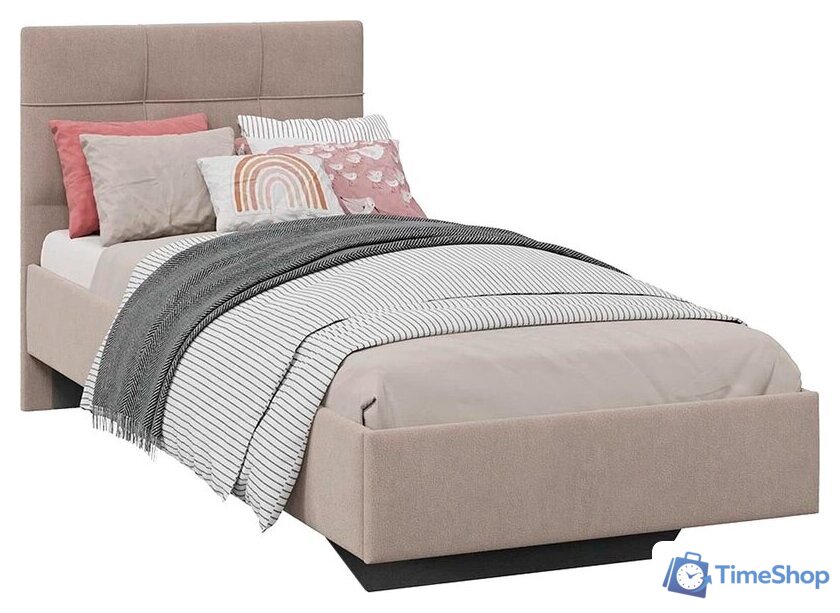 Кровать Трия Элис тип 1 с мягкой обивкой 80x200 (велюр ultra cashmere) - Изображение №1 — Интернет-магазин Time-Shop