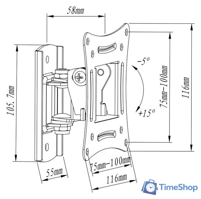 Кронштейн для телевизора Metaldesign MD 3303 - Изображение №2 — Интернет-магазин Time-Shop