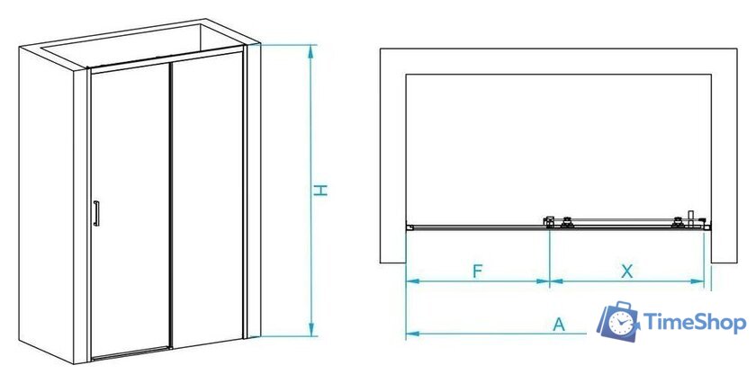 Душевая дверь RGW PA-017-B 350801712-14 - Изображение №2 — Интернет-магазин Time-Shop