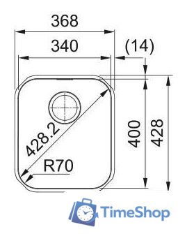 Кухонная мойка Franke Smart SRX 110-34 122.0739.166 (нержавеющая сталь) - Изображение №2 — Интернет-магазин Time-Shop