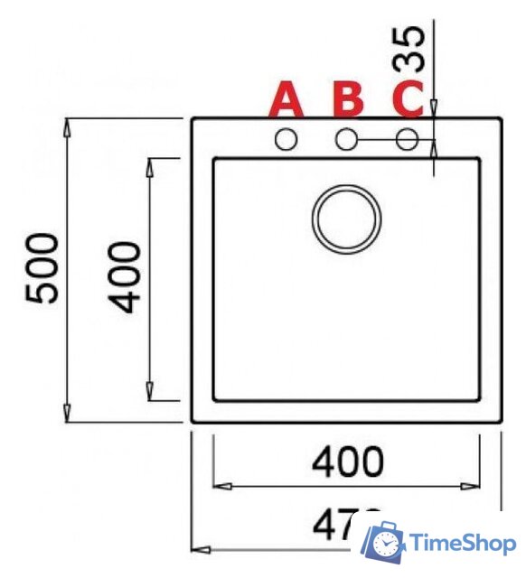 Кухонная мойка Elleci Quadra 102 Bianco G68 - Изображение №3 — Интернет-магазин Time-Shop