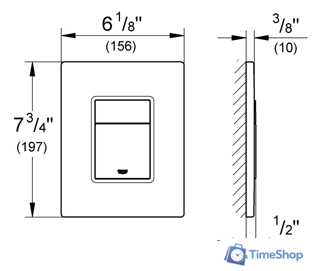 Панель смыва Grohe Skate Cosmopolitan 38732SH0 (альпин-белый) - Изображение №5 — Интернет-магазин Time-Shop