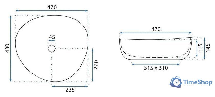 Умывальник Rea Andrea (белый) - Изображение №6 — Интернет-магазин Time-Shop