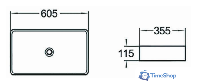 Умывальник Mexen Nadia MEX-21616061 - Изображение №2 — Интернет-магазин Time-Shop