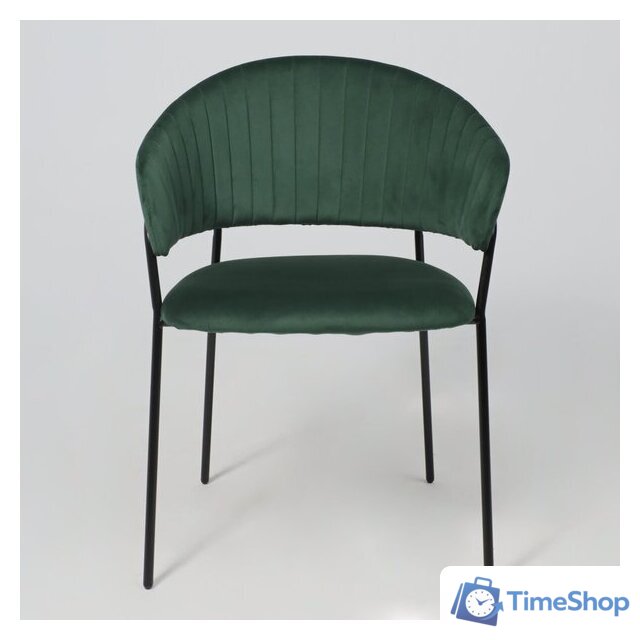 Стул с подлокотниками Алвест AV 433 (изумрудный бархат H-30/черный) - Изображение №7 — Интернет-магазин Time-Shop