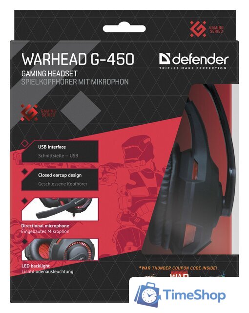 Наушники Defender Warhead G-450 [64146] - Изображение №8 — Интернет-магазин Time-Shop