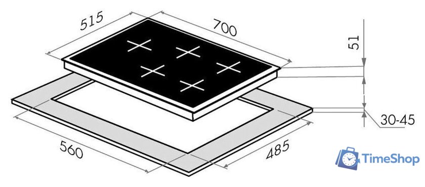 Варочная панель MAUNFELD EGHS.75.33CS/G - Изображение №10 — Интернет-магазин Time-Shop