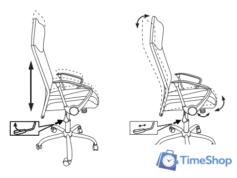 Офисное кресло Бюрократ CH-600SL (черный) - Изображение №6 — Интернет-магазин Time-Shop