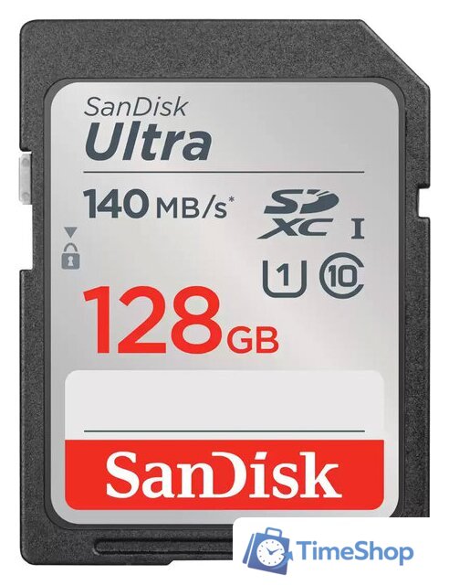 Карта памяти SanDisk Ultra SDXC SDSDUNB-128G-GN6IN 128GB - Изображение №1 — Интернет-магазин Time-Shop