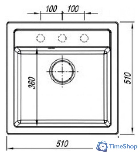 Кухонная мойка Florentina Липси 510 (антрацит) - Изображение №5 — Интернет-магазин Time-Shop