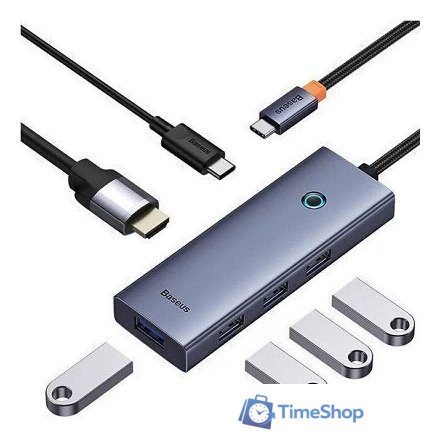 USB-хаб Baseus UltraJoy Series 6-Port Hub B00052807813-01 - Изображение №4 — Интернет-магазин Time-Shop