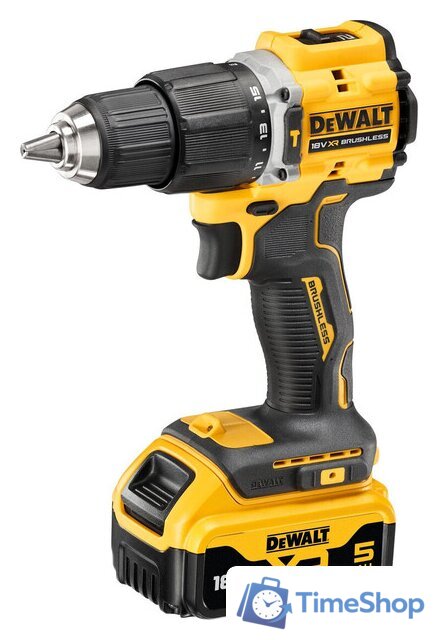 Ударная дрель-шуруповерт DeWalt DCD100YP2T (с 2-мя АКБ 5 Ач, кейс) - Изображение №2 — Интернет-магазин Time-Shop