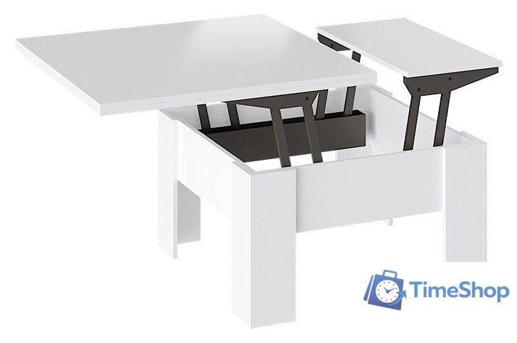 Стол-трансформер Трия Glance тип 1 (белый/стекло белый глянец) - Изображение №2 — Интернет-магазин Time-Shop