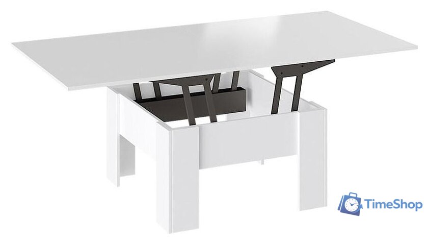 Стол-трансформер Трия Glance тип 1 (белый/стекло белый глянец) - Изображение №3 — Интернет-магазин Time-Shop