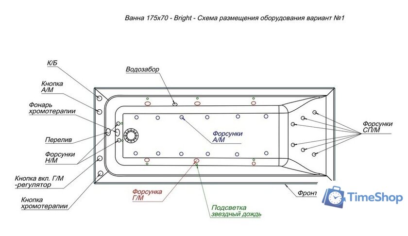Ванна Aquanet Bright 175x70 - Изображение №11 — Интернет-магазин Time-Shop