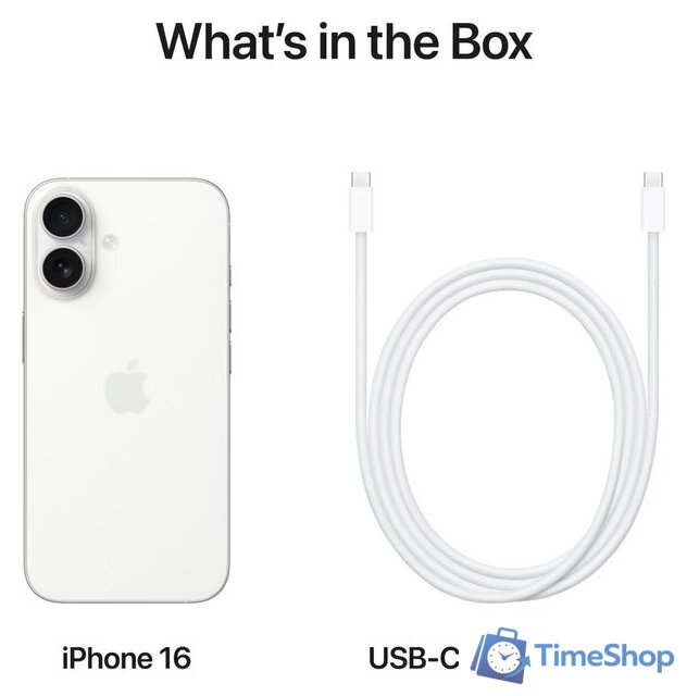 Телефон Apple iPhone 16 256GB (белый) - Изображение №7 — Интернет-магазин Time-Shop