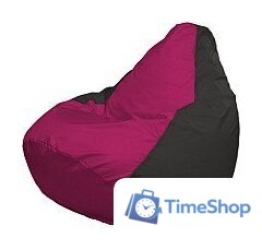 Кресло-мешок Flagman Груша Мега XXXL Г3.1-381 (фуксия/черный) - Изображение №1 — Интернет-магазин Time-Shop
