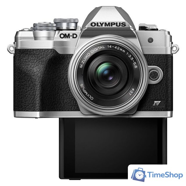 Беззеркальный фотоаппарат Olympus OM-D E-M10 Mark IV Kit 14-42mm (серебристый) - Изображение №4 — Интернет-магазин Time-Shop