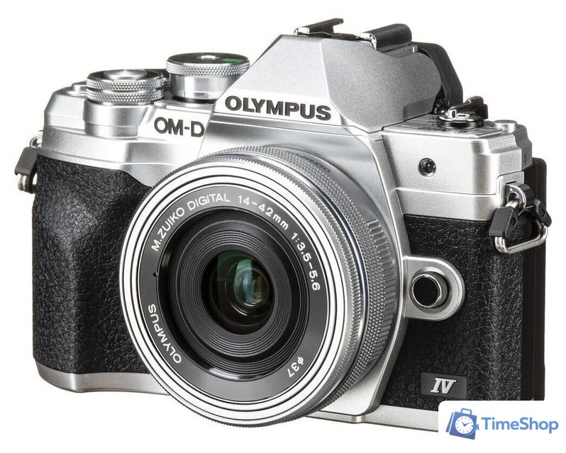 Беззеркальный фотоаппарат Olympus OM-D E-M10 Mark IV Kit 14-42mm (серебристый) - Изображение №2 — Интернет-магазин Time-Shop